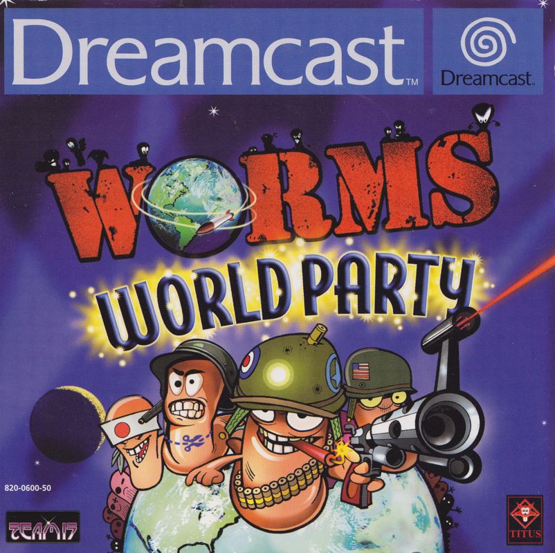 Worms World Party box art for Sega Dreamcast